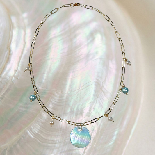 pearl charm necklace